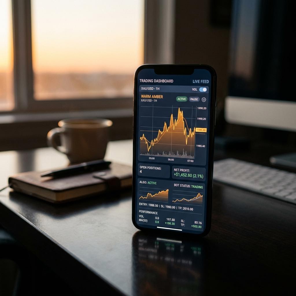 Imovnjača AI crypto trading platform na mobilnom sučelju